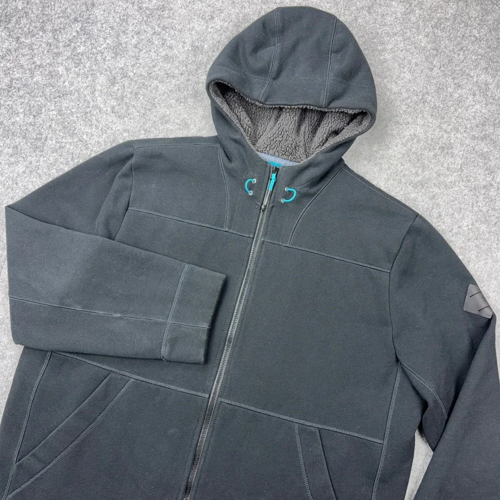 The‎ North Face Hoodie Mens XL Black Sherpa Fleece Lined Full Zip Heavyweight